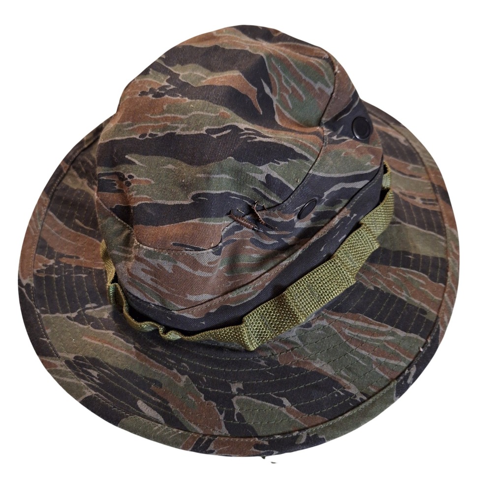 Vintage Military Hot Weather Camo Bucket Utility Fishing Hat Propper  7 1/2